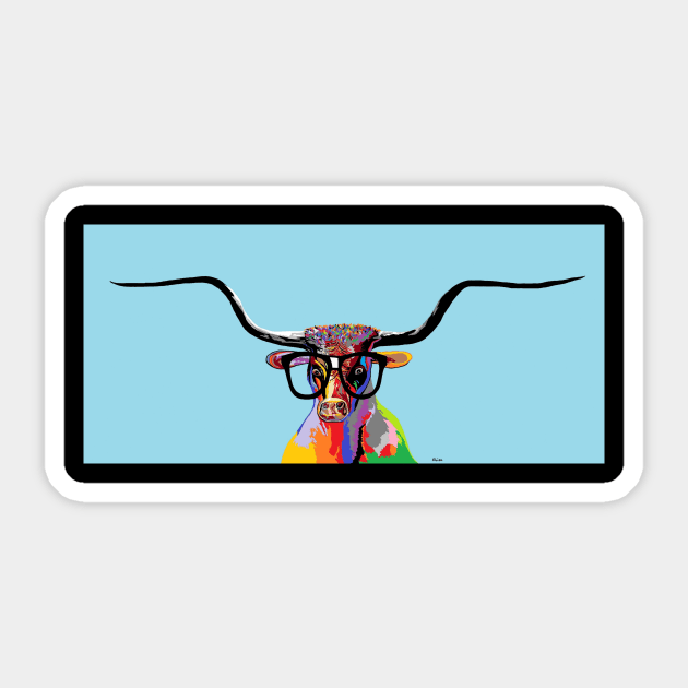 Hip Longhorn Sticker by EloiseART